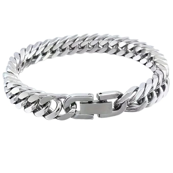 Nivard Armband - Staal - Nep Zilver - Heren - WitNep Goud