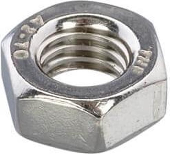 Zeskantmoer - RVS - M10. 6 stuks moeren. Ifix.