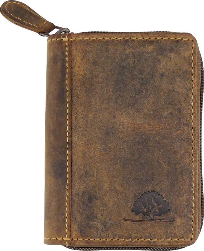 Greenburry Vintage creditcard etui RFID leer 7,5 cm - 8 Sleuven - braun