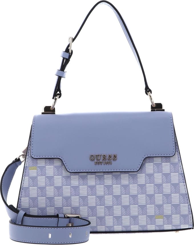 GUESS Shopper Schoudertas Hallie Top Handle Flap Lavendar Logo Paars