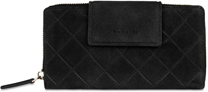 bugatti portemonnee Fabia Ladies Long Zip Wallet Black zwart