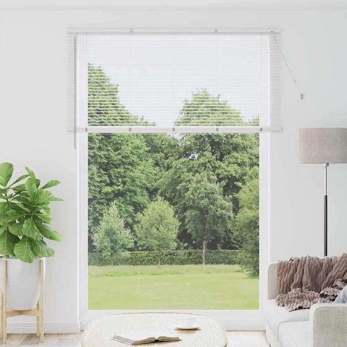 vidaXL - Venetiaanse - jaloezie - Wit - 220 - x - 155 - cm - 25 - mm - Aluminium