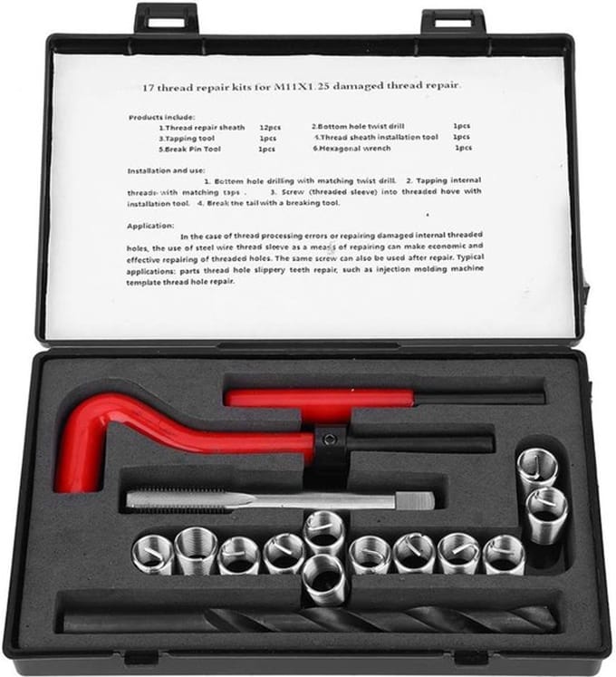 Solidchoice - Dailygoody - Draadreparatieset - M11 x 1,25 - 17 Stuks