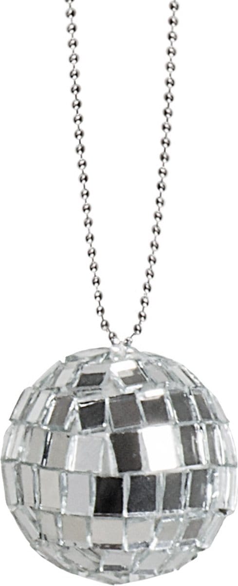 Boland - Ketting Discobal Zilver - Volwassenen - Vrouwen - Danser/danseres - 80's & 90's - Disco