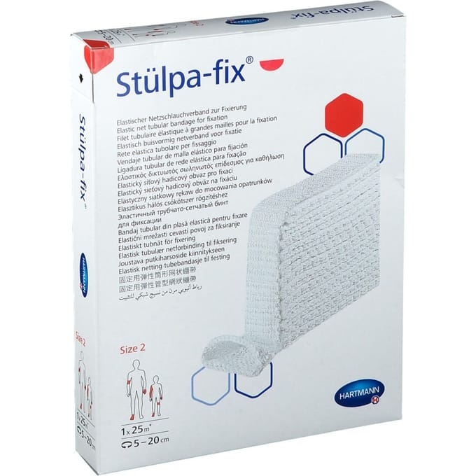 Hartmann - Stulpa fix - zeer elastisch netverband - op rol - nr2 voet - knie