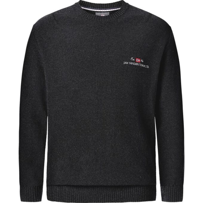Jan Vanderstorm herren Trui - 56/58 - donkergrijs - Plus Size