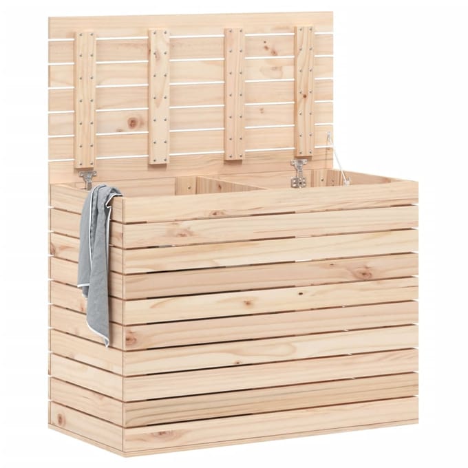 vidaXL - Wasmand - 88,5x44x66 - cm - massief - grenenhout