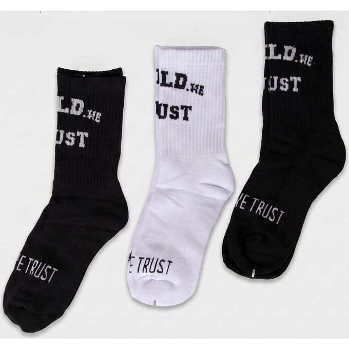 In Gold We Trust Socks 3-pack 3 Pack W/b/b Größe: OS | Socken Outlet | Unisex