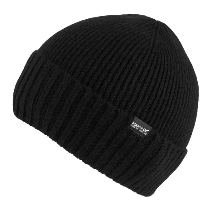 Regatta Dames Basis Ribbel Beanie (Zwart)