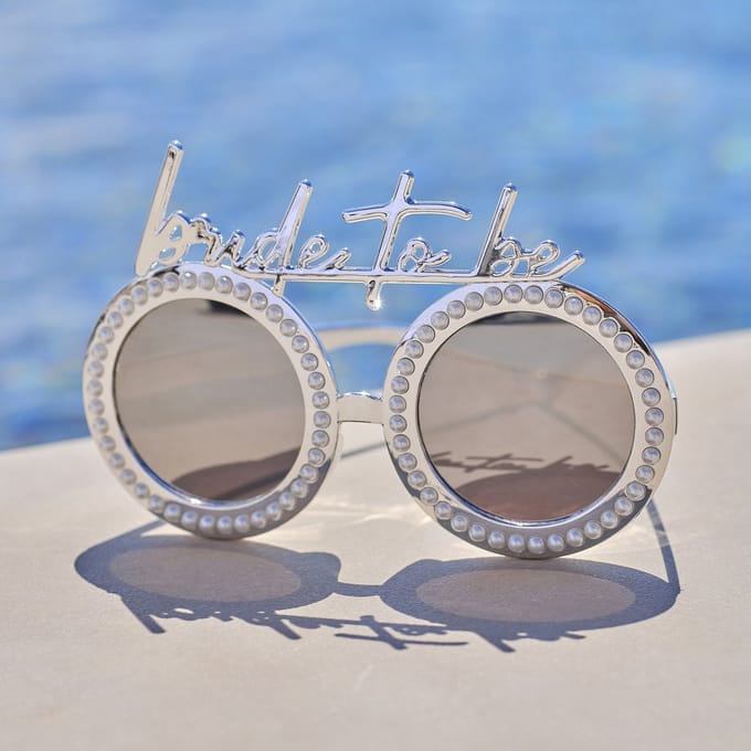 Ginger Ray - Ginger Ray - Bril Bride to Be - zilver met parels
