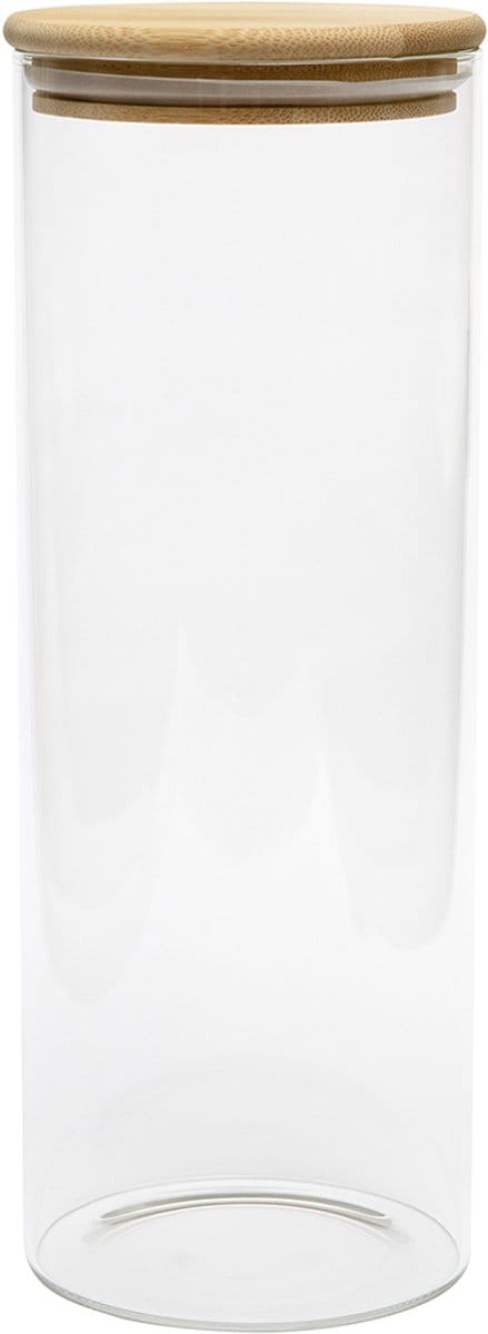 BrandNewCake Voorraadpot Glas met Bamboe Deksel 1700ml