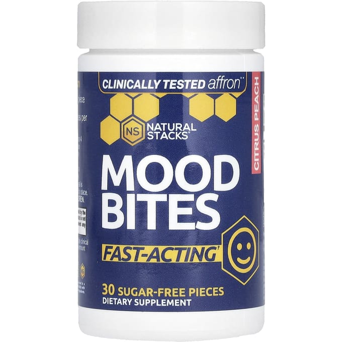Natural Stacks, Mood Bites, Agrume Pêche, Sans Sucre, 30