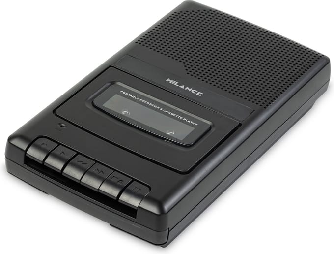 Draagbare Cassette Speler met Opnamefunctie - Walkman - Cassette Recorder - Incl. Batterijen