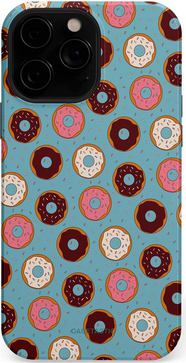 Casetastic hoesje geschikt voor Apple iPhone 13 Pro Max - MagSafe - Dubbellaagse bescherming - Donut Dromen - Fashion Case - Lichtblauw Bruin Bordeaux Saliegroen