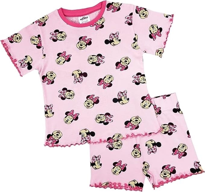 Minnie Mouse Shortama - maat 122/128 - Roze - Disney Meisjespyjama