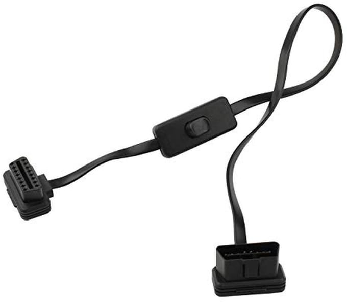 OBD2 16 Pin Mannelijke naar Vrouwelijke Verlengkabel met Schakelaar - Diagnostische Codelezer Adapter voor Auto