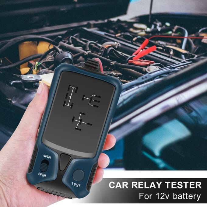 12V Auto Relais Tester Batterij Tester Automotive Elektronische Relais Tester LED Licht Indicator Auto black
