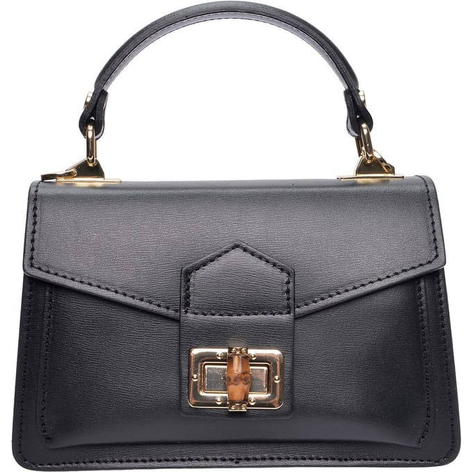 Roberta M Zwart Rundleer Tas