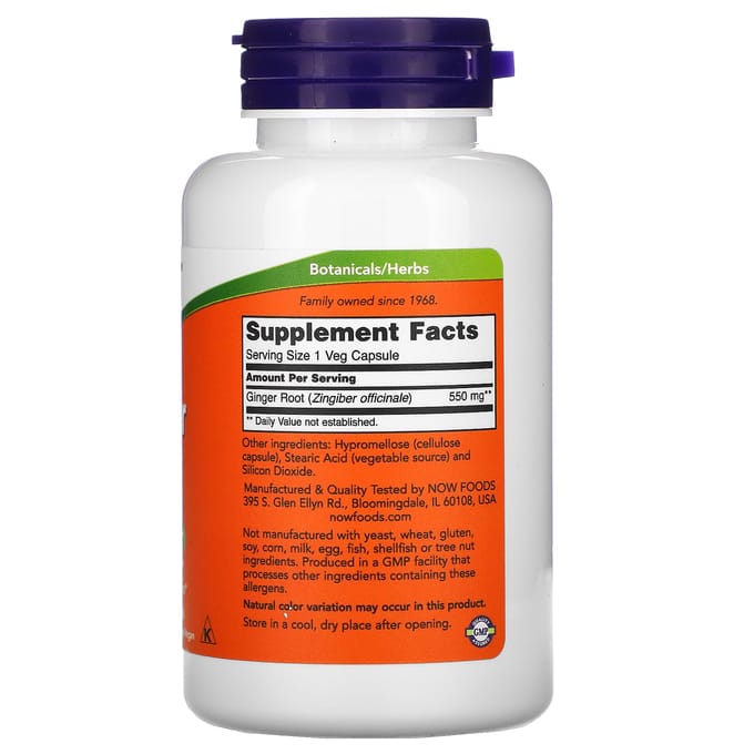 Ginger Root 550mg - 100 v-caps