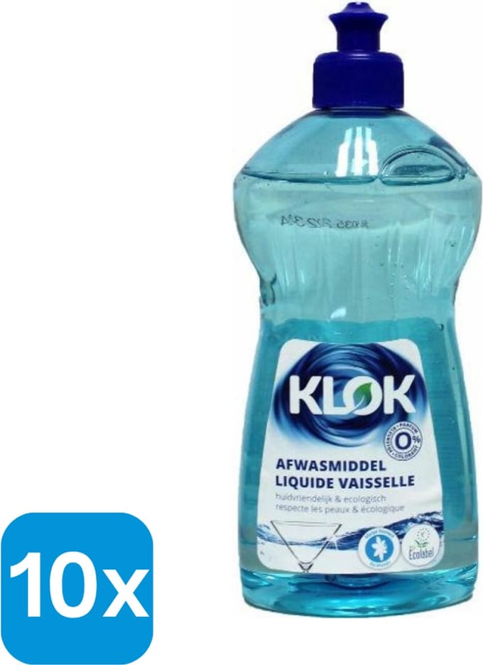 Klok Afwasmiddel Zonder Kleurstoffen Voordeelverpakking