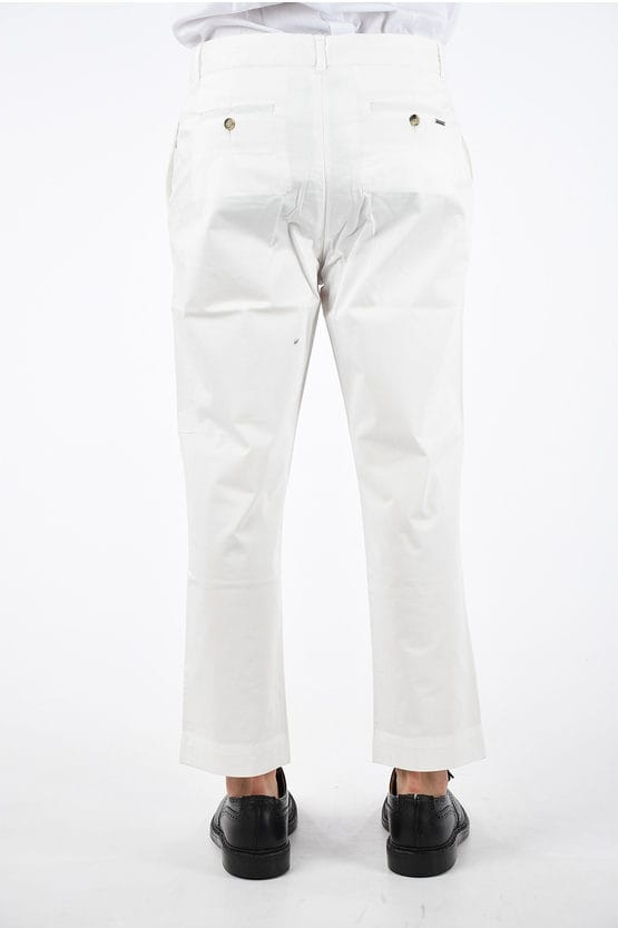 Stretch BOYFRIEND-broek in wit