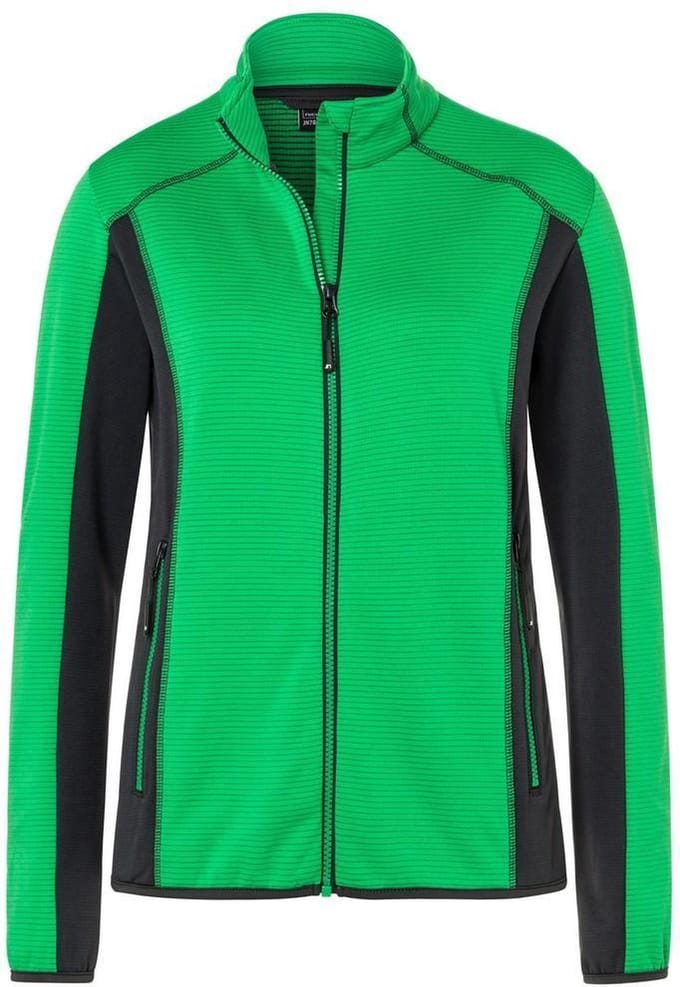 James and Nicholson Dames/dames structuur fleece jack (Varengroen/koolstof)