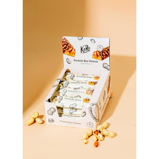 Protein bar deluxe vegan peanut 12 x 55 g