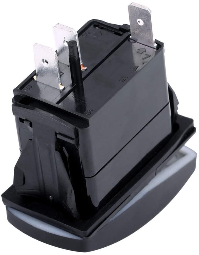 Rocker Switch Navy 12V-24V - 3 Pin Schakelaar voor Auto, Caravan, Boot en Marine