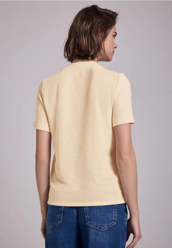 Shirt met gebreide look