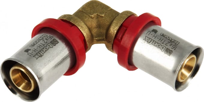 Bonfix Alu-pers messing persfitting bocht / knie 16mm FF