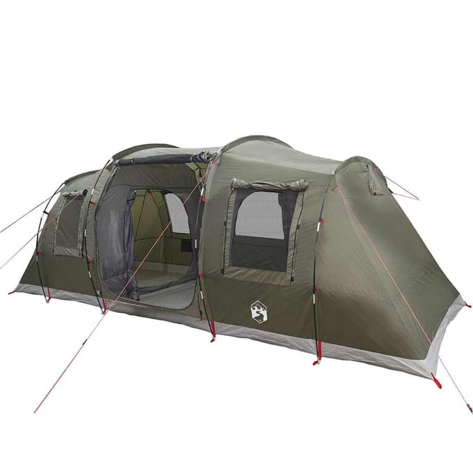 Vidaxl Kampeertent, 4-Pers., Tunnelmodel, Olijfgroen, Waterdicht