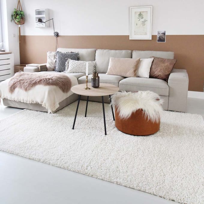 Hoogpolige loper - Shaggy Trend crème 80x250