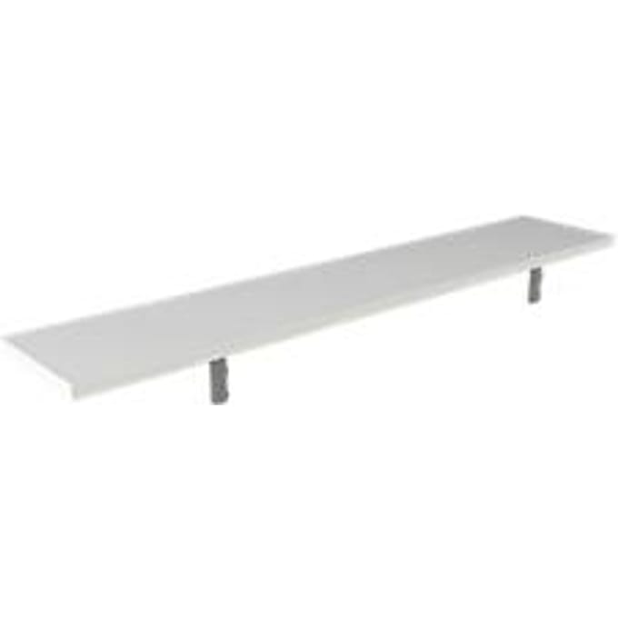 Tassenplanchet voor receptiebalies Atlantis, wit, B 1000 x D 190 mm