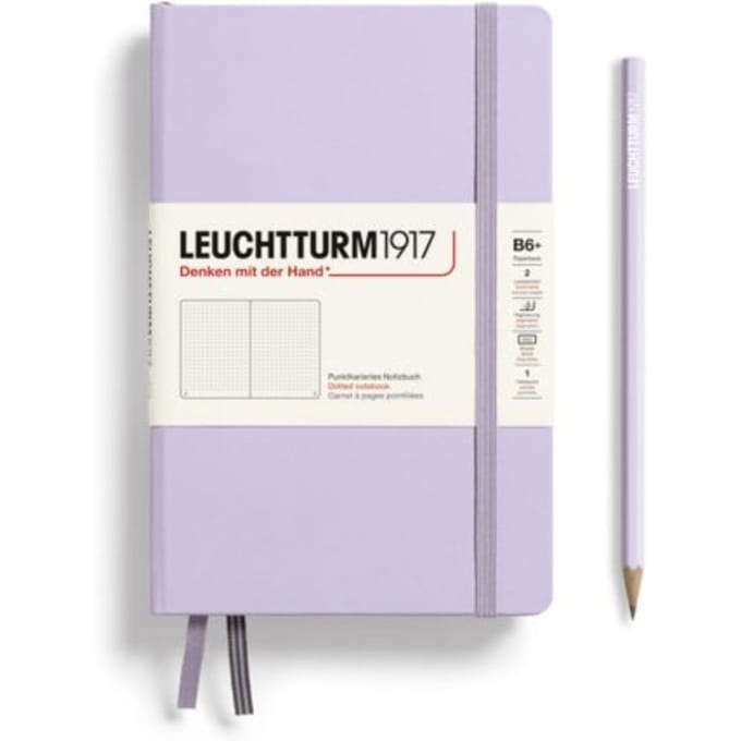 Leuchtturm1917 notitieboek, hardcover, paperback (b6+), dotted, lila