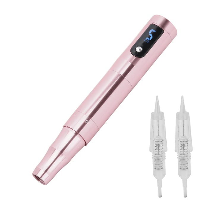 Professionele Microblading Machine Wenkbrauw Eyeliner Lip Tattoo Pen Machine US Plug rosé gouden kleur