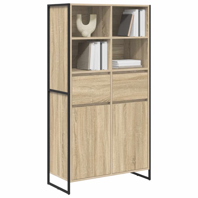 vidaXL - Dressoir - Sonoma - 81 - x - 36 - x - 150.5 - cm - Bewerkt - hout