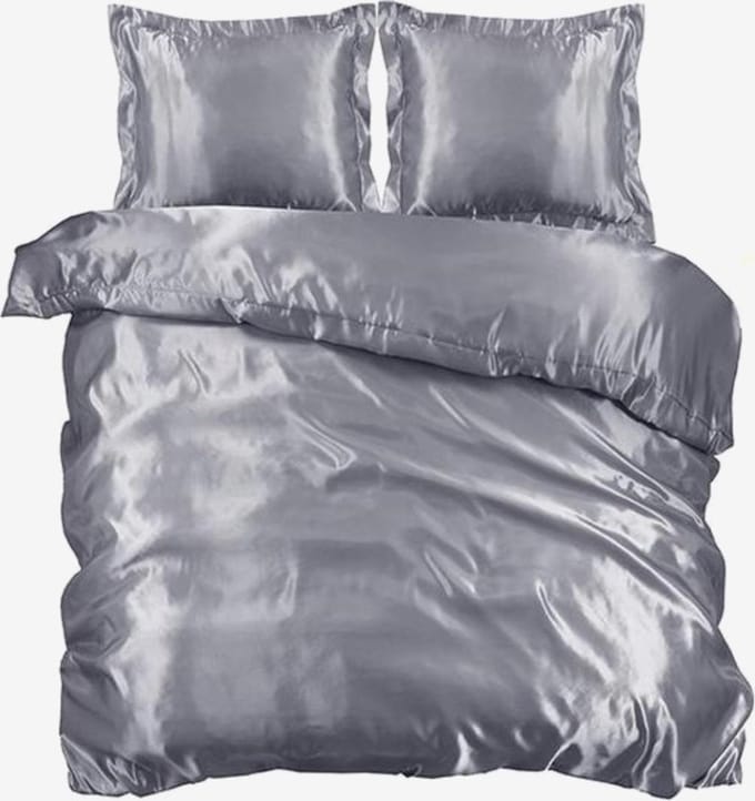 Cozy Covers satijnen Dekbedovertrek - 200x200/220 - Glans Satijn - Grijs