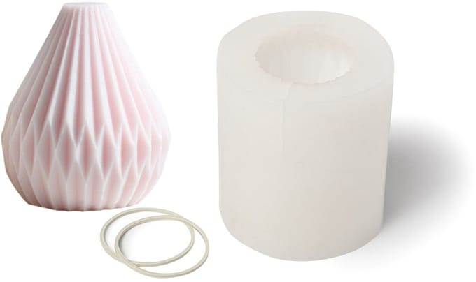Silikonvorm voor Kaarsen – Geometrische Peer 89x75 mm – Herbruikbaar & Flexibel