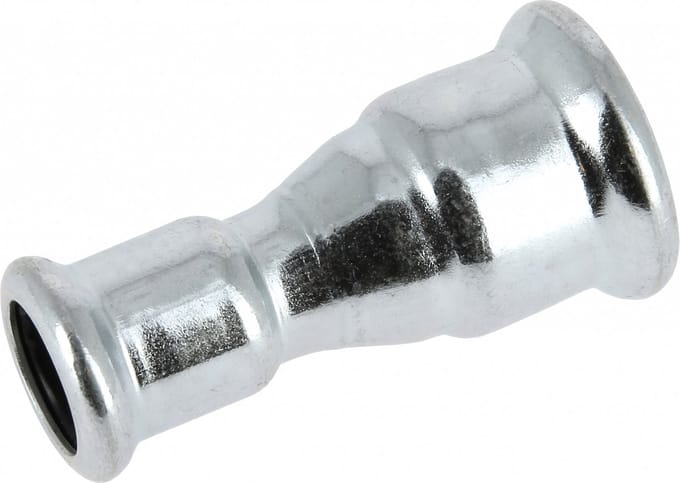 Bonfix Pressfitting staalverzinkt CV Rechte verloopsok 54 x 35 - 2 x press - (m-profiel)