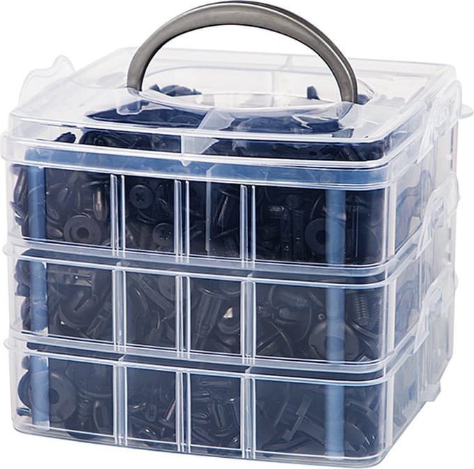 Autoclips assortiment doos - 625 delig - Met tang