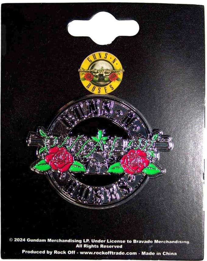 Guns N' Roses - Silver Circle Logo Pin - Zilverkleurig