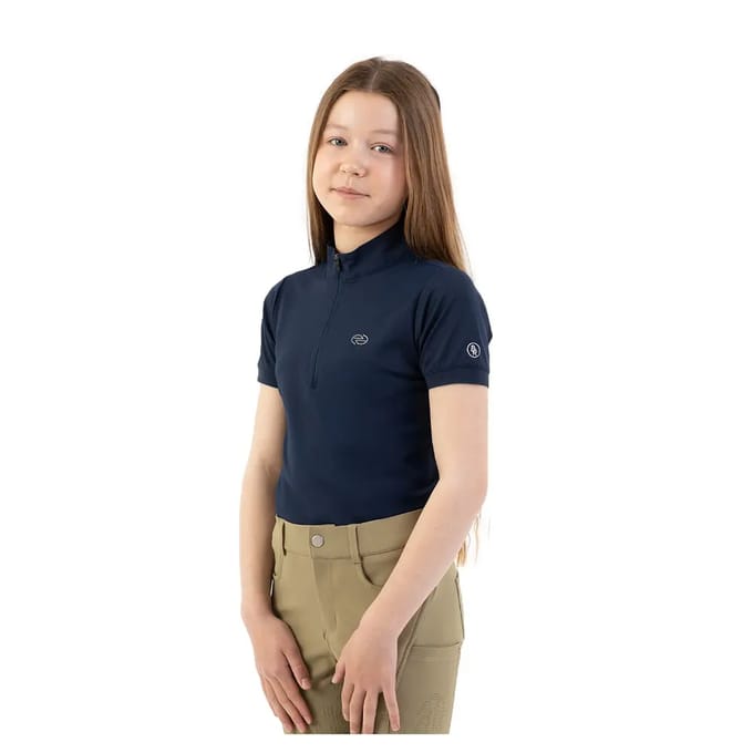 Polo paardrijden half-zip meisje BR Equitation Eevolv Kady