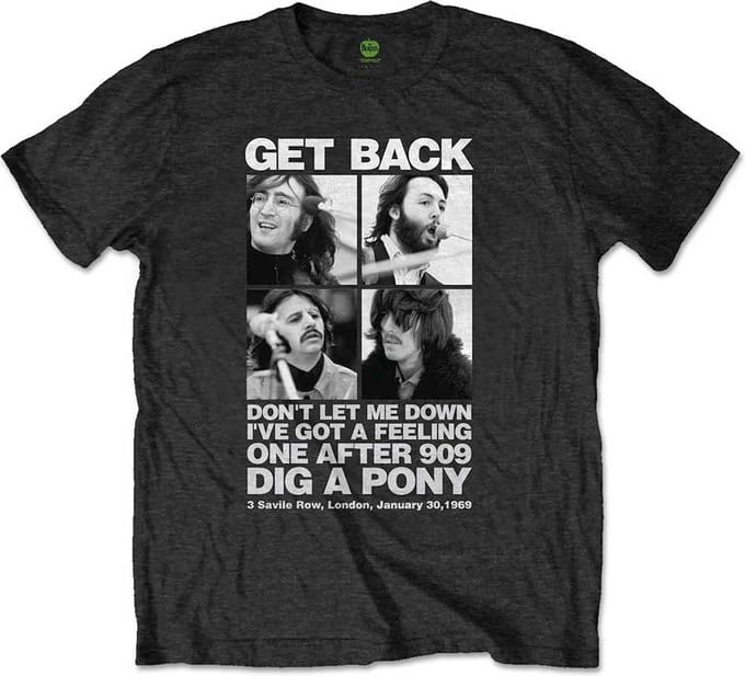 The Beatles Heren Tshirt -S- 3 Savile Row Zwart