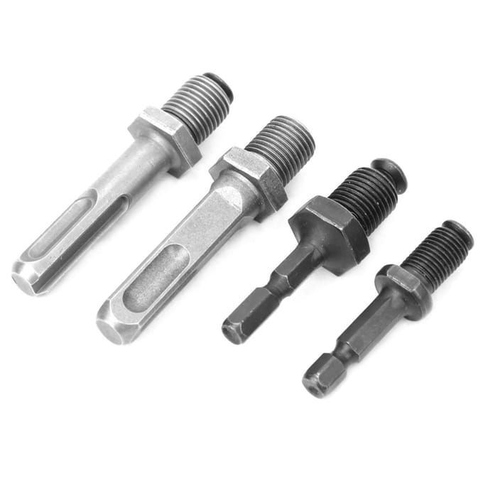 4 Stuks Boorkopconnector Vierkant Zeskant Rond Schacht Adapter Stang Conversie Adapter