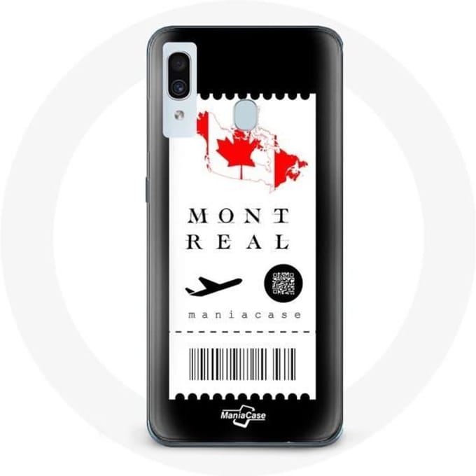 Coque pour Samsung Galaxy A20 Billet d'avion Montréal Canada