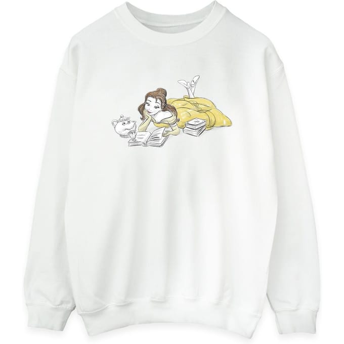 Disney Dames/Dames Beauty And The Beast Belle Leest Sweatshirt (Wit)