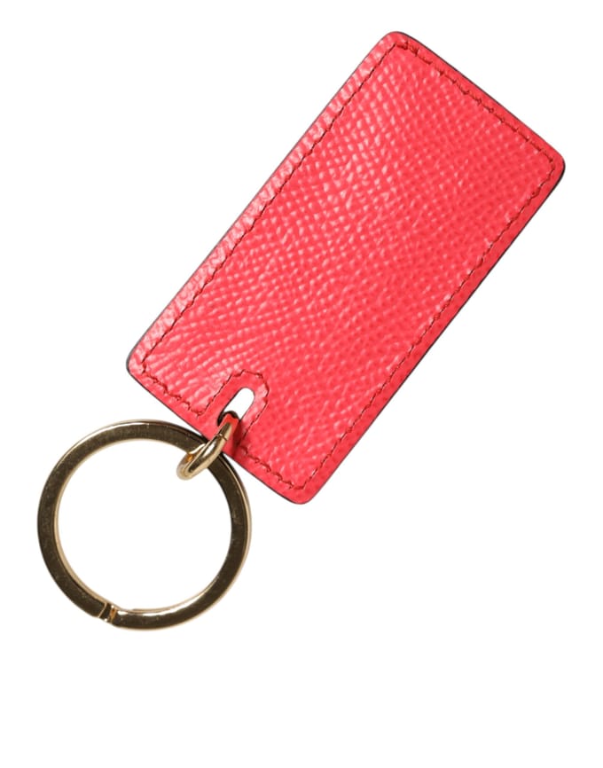 Rode Kalfsleren Logo Metalen Ring Heren Sleutelhanger Sleutelhangers