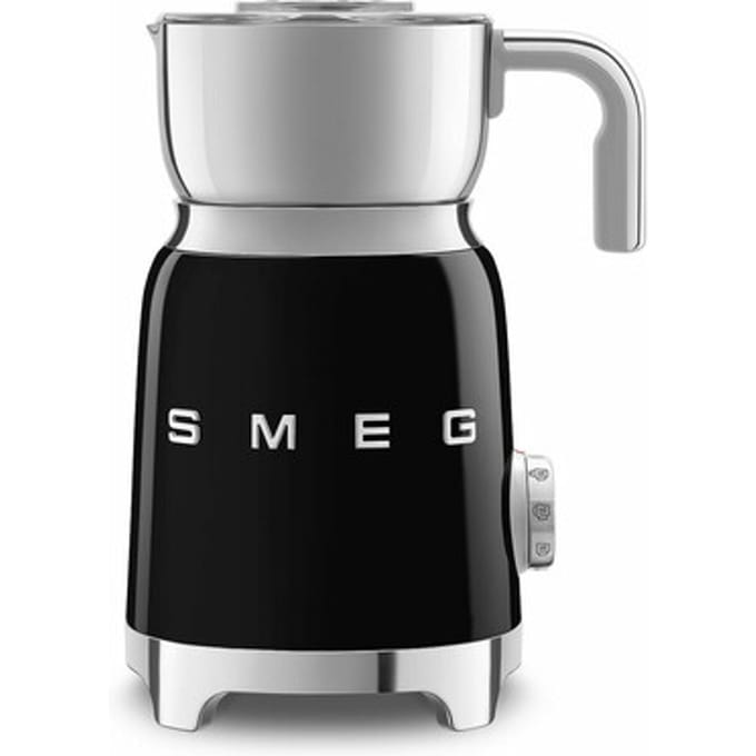 SMEG MFF11BLEU Melkopschuimer - Inductie - 500W - 6 Programma's - Warme & Koude Melkschuim - RVS Kan - '50s Style - Zwart