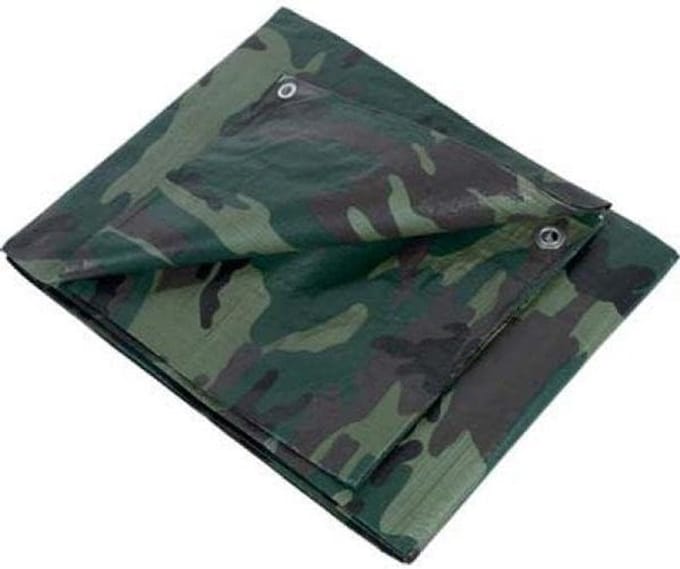 Beschermend Zeil - Afdekzeil met ogen - Buiten beschermen - Scheurvast waterdicht - 3 x 4 meter - Camouflage