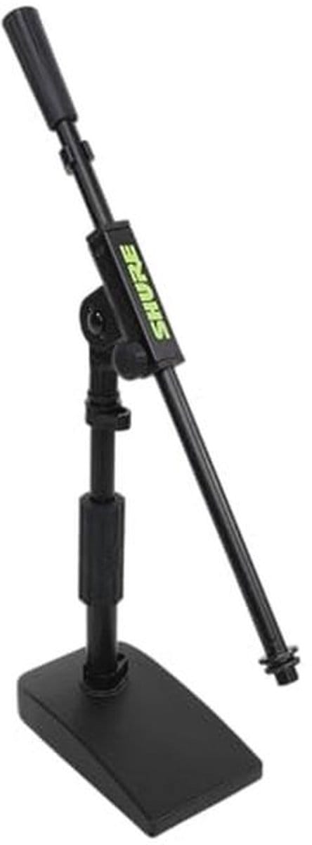 Compacte Microfoonstandaard voor Desktop en Bass Drum - Zwart